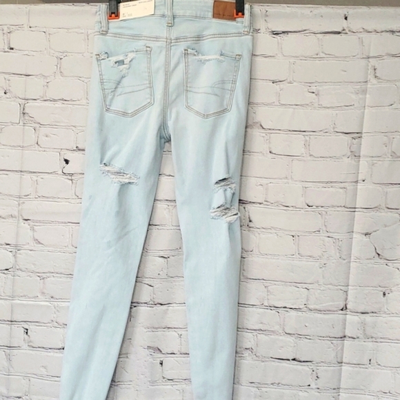 Icy blue, hi-rise jegging crop, skinny, size 0 - Picture 2 of 3